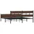 Produktbild 6 för Sängram utan madrass metall brun ek 183x213 cm