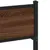 Produktbild 7 för Sängram utan madrass metall brun ek 183x213 cm
