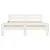 Produktbild 4 för Sängram utan madrass vit 140x190 cm massiv furu