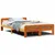 Produktbild 2 för Sängram utan madrass vaxbrun 135x190 cm massiv furu