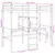 Produktbild 10 för Loftsäng med skrivbord&hyllor vaxbrun 90x200 cm massiv furu