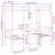 Produktbild 10 för Loftsäng med skrivbord&bänkar 90x200 cm massiv furu