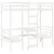 Produktbild 2 för Loftsäng med skrivbord&bänkar vit 80x200 cm massiv furu