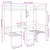 Produktbild 10 för Loftsäng med skrivbord&bänkar vit 80x200 cm massiv furu