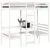 Produktbild 4 för Loftsäng med skrivbord&bänkar vit 90x190 cm massiv furu