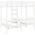 Produktbild 7 för Loftsäng med skrivbord&bänkar vit 90x190 cm massiv furu