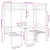 Produktbild 10 för Loftsäng med skrivbord&bänkar vaxbrun 90x190 cm massiv furu