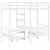 Produktbild 7 för Loftsäng med skrivbord&bänkar vit 75x190 cm massiv furu