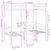 Produktbild 10 för Loftsäng med skrivbord&bänkar vaxbrun 75x190 cm massiv furu