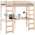 Produktbild 4 för Loftsäng utan madrass 80x200 cm massiv furu