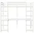Produktbild 5 för Loftsäng utan madrass vit 80x200cm massiv furu