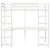 Produktbild 5 för Loftsäng utan madrass vit 90x190 cm massiv furu