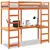 Produktbild 2 för Loftsäng utan madrass vaxbrun 90x190 cm massiv furu