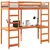 Produktbild 4 för Loftsäng utan madrass vaxbrun 90x190 cm massiv furu