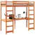 Produktbild 4 för Loftsäng utan madrass vaxbrun 75x190 cm massiv furu