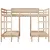 Produktbild 5 för Våningssäng 3 platser 140x200/70x140 cm massiv furu
