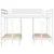 Produktbild 5 för Våningssäng 3 platser vit 140x200/70x140 cm massiv furu