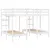 Produktbild 7 för Våningssäng 3 platser vit 140x200/70x140 cm massiv furu