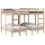 Produktbild 4 för Våningssäng 3 platser 140x200/70x140 cm massiv furu