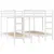 Produktbild 2 för Våningssäng 3 platser vit 140x200/70x140 cm massiv furu