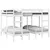 Produktbild 4 för Våningssäng 3 platser vit 140x200/70x140 cm massiv furu