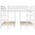 Produktbild 5 för Våningssäng 3 platser vit 140x200/70x140 cm massiv furu