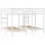 Produktbild 7 för Våningssäng 3 platser vit 140x200/70x140 cm massiv furu
