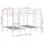 Produktbild 10 för Våningssäng 3 platser vaxbrun 140x200/70x140 cm massiv furu