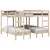 Produktbild 4 för Våningssäng 3 platser 140x200/70x140 cm massiv furu
