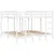 Produktbild 2 för Våningssäng 3 platser vit 140x200/70x140 cm massiv furu