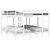 Produktbild 4 för Våningssäng 3 platser vit 140x200/70x140 cm massiv furu