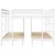 Produktbild 5 för Våningssäng 3 platser vit 140x200/70x140 cm massiv furu