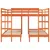 Produktbild 5 för Våningssäng 3 platser vaxbrun 140x200/70x140 cm massiv furu