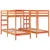 Produktbild 7 för Våningssäng 3 platser vaxbrun 140x200/70x140 cm massiv furu