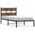 Produktbild 2 för Sängram utan madrass metall rökfärgad ek 107x203 cm