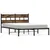 Produktbild 2 för Sängram utan madrass metall rökfärgad ek 135x190 cm