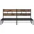 Produktbild 4 för Sängram utan madrass metall rökfärgad ek 183x213 cm