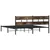 Produktbild 6 för Sängram utan madrass metall rökfärgad ek 193x203 cm