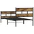 Produktbild 6 för Sängram utan madrass metall rökfärgad ek 107x203 cm