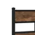 Produktbild 7 för Sängram utan madrass metall rökfärgad ek 107x203 cm