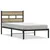Produktbild 2 för Sängram utan madrass metall sonoma-ek 75x190 cm