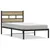 Produktbild 2 för Sängram utan madrass metall sonoma-ek 90x190 cm