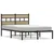 Produktbild 2 för Sängram utan madrass metall sonoma-ek 120x190 cm