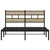 Produktbild 4 för Sängram utan madrass metall sonoma-ek 135x190 cm