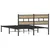 Produktbild 6 för Sängram utan madrass metall sonoma-ek 135x190 cm