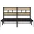 Produktbild 4 för Sängram utan madrass metall sonoma-ek 140x190 cm