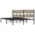 Produktbild 6 för Sängram utan madrass metall sonoma-ek 140x190 cm