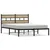 Produktbild 2 för Sängram utan madrass metall sonoma-ek 140x200 cm