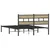 Produktbild 6 för Sängram utan madrass metall sonoma-ek 140x200 cm