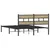 Produktbild 6 för Sängram utan madrass metall sonoma-ek 150x200 cm